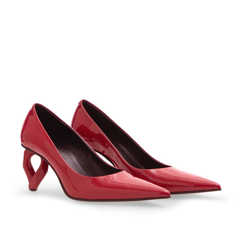 JW ANDERSON Red Chain Heel Pumps Size 36.5 EU BNWB